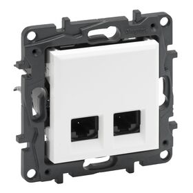 NILOE STEP Розетка інформаційна 2XRJ45 CAT5e UTP, колір Білий
