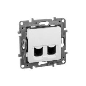 Розетка комп"ютерная 2хRJ45 Кат.5е UTP, Etika (білий)