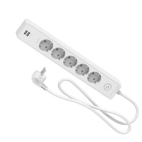 Удлинитель 5х2К+З +2*USB 1.5 метра белый Schneider Electric ST945U1W