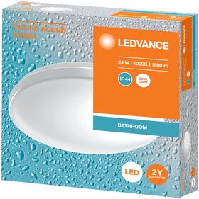Влагозащищенный настенный/потолочный светильник Ledvance CEILING ROUND 325х72мм 24W 1800Lm 4000K IP44 Лестница / коридоры / Ванные комнаты / Подвалы
