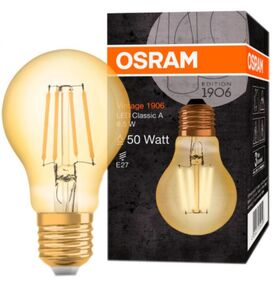 Светодиодная лампа 1906 LCL A55 6.5W/824 230V FIL GD E27 OSRAM