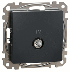 Розетка TV концевая 4dB, Sedna Design (Черный)