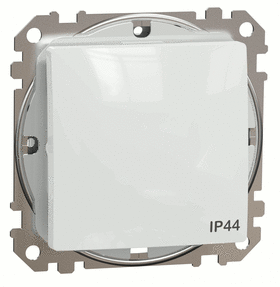 Выключатель проходной 1-кл. (сх.6) IP44, Sedna Design (Белый)