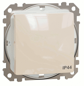 Выключатель проходной 1-кл. (сх.6) IP44, Sedna Design (Бежевый)