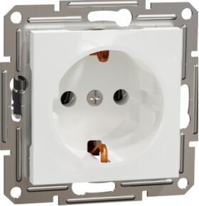 Розетка с заземлением 16 A 250 V AC 3680 Вт без рамки Белый Asfora Schneider Electric EPH2970121