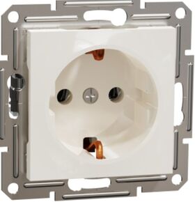 Розетка із заземленням 16 A 250 V AC 3680 Вт без рамки Кремовий Asfora Schneider Electric EPH2970123
