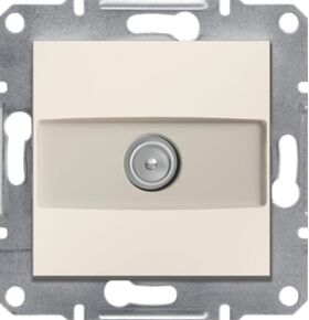 TV розетка конечная без рамки Кремовый Asfora Schneider Electric EPH3270123
