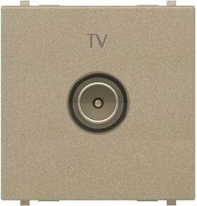 N2250.7 CV Розетка TV простая 2-мод. шампань Zenit