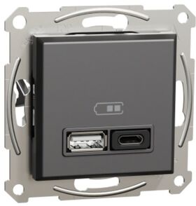 Поворотний LED димер, 230 В, 370 Вт. З рамкою в комплекті Білий Asfora Schneider Electric EPH6800121