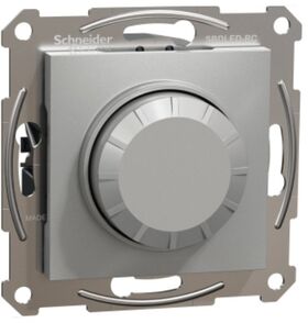 Поворотний LED димер, 230 В, 370 Вт без рамки Алюміній Asfora Schneider Electric EPH6800161