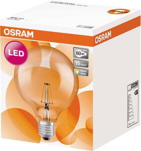 Светодиодная лампа GLOB филаментный CL G125 60 6W/827 220-240V FIL E27 OSRAM