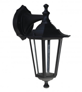 ECO Lantern Classic ALU Down E27 60 Вт IP44 Уличное бра на фасад коттеджа Алюминий легированный чорний LEDVANCE фото 1