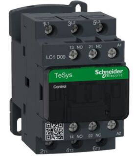 Контактор TeSys D 3Р для двигателя до 9A/690V AC-3/3e (4kW при 400V) 230 В 50/60 Гц, доп. контакты 1NO+1NC Schneider Electric