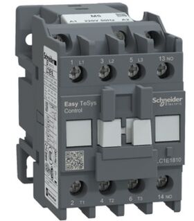 Контактор EasyPact TVS 3Р для двигателя до 18 A 9 кВт при 440 В AC / 220 V AC 50 Гц 1НО Schneider Electric