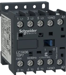 Контактор TeSys K 3P для двигателя до 16 A/690 В AC-3 (7,5 кВт при 400 В) / 230 V AC 50/60 Гц 1 NO Schneider Electric