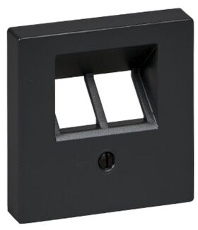 SYSTEM M Лицьова накладка для розетки Роз'єм RJ11 або RJ45 похила Чорний Schneider Electric Merten MTN298014