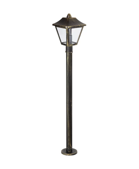 ENDURA CLASSIC Tradition 100CM ALU E27 GD Столбик: Светильник на улицу IP44, Дворики, Балконы, Дорожки: алюминиевый корпус "Черное золото" LEDVANCE