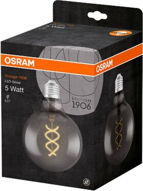 Светодиодная лампа 1906 LED GLOBE 5W/818 230V FIL SM E27 OSRAM