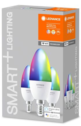 Розумна лампа SMART+ WiFi Classic B 40 5W 230V RGB W FR E14 FS3 LEDV  коробка 3 шт.