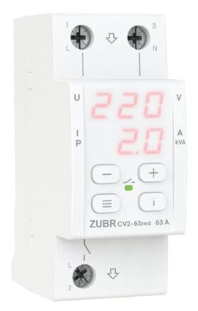ZUBR CV2-63 red Реле напруги з контролем струму