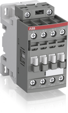 Контактор AF09-30-10-11 9А 4кВт(АС3 400В) 3Р доп. конт. 1н.o.  24..60 В AC/DC ABB