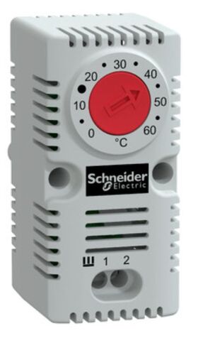 Термостат ClimaSys CC 250 V AC 68 x 33 x 44 мм. Датчик біметалічний з контактом NC 1 функція нагріву Schneider Electric