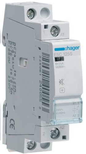 Контактор безшумний 25A 1полюс 1НО [Uc] 230В [Ue] 230 V AC 1-модульний Hager