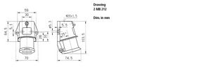 Настінний введення 16 A 3 Pin 847 IP 44 фото 1