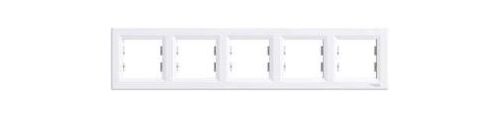 5-местная рамка горизонтальная (белый) Asfora