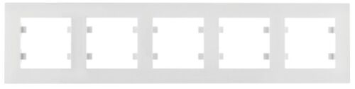 Рамка 5X горизонтальна, Lumina-Intens, біла Hager WL5750