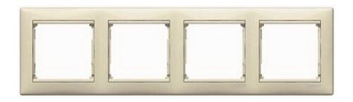 Рамка 4-местная Valena (слоновая кость)