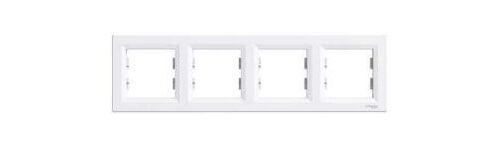 4-місна горизонтальна рамка (білий) Asfora