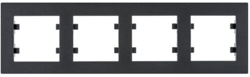 Рамка 4X горизонтальная, Lumina-Intens, черная Hager WL5743