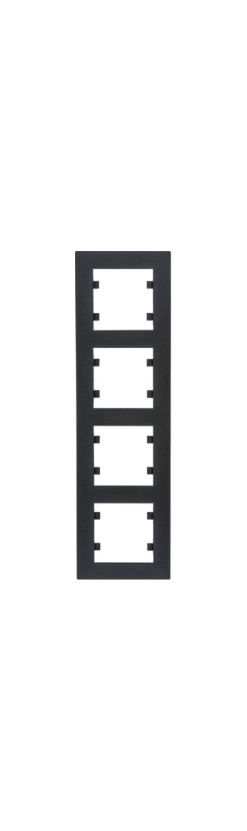 Рамка 5X горизонтальна, Lumina-Intens, чорна Hager WL5753