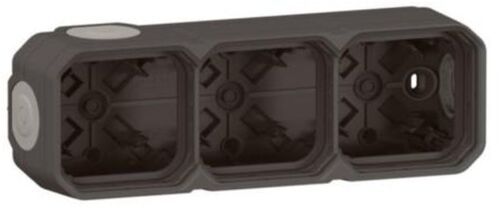 Коробка накладная 3-постовая горизонтальная/вертикальная, цвет Антрацит ЕІВ PLEXO IP55 NEW Legrand