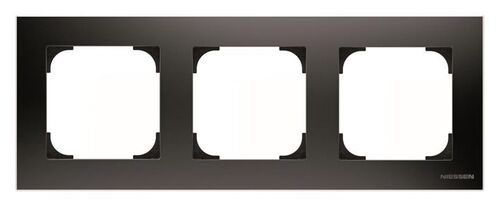 8573 NS Рамка 3 поста черный бархат Sky