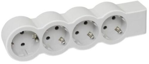 Удлинитель СТАНДАРТ 4х2К+Заземление розетки, 16 А, без кабеля, цвет Белый/Серый Legrand 694575