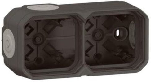 Коробка накладная 2-постовая горизонтальная/вертикальная, цвет Антрацит ЕІВ PLEXO IP55 NEW Legrand