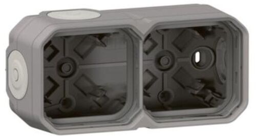 PLEXO Коробка накладна 2-постова горизонтальна/вертикальна, колір Сірий