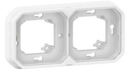 PLEXO Рамка-супорт 2-постова горизонтальна/вертикальна вбудований, колір Білий