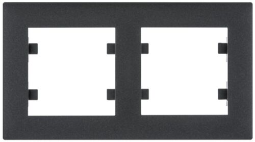 Рамка 2X горизонтальная, Lumina-Intens, черная Hager WL5723