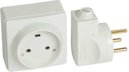 Quteo Розетка 32А 2К+З со шторками + Вилка 32А 2К+З, Белый 400V AC 32А IP20 IK02 2х6мм2 для электпроплиты Legrand 782222