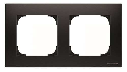 8572 NS Рамка 2 поста черный бархат Sky