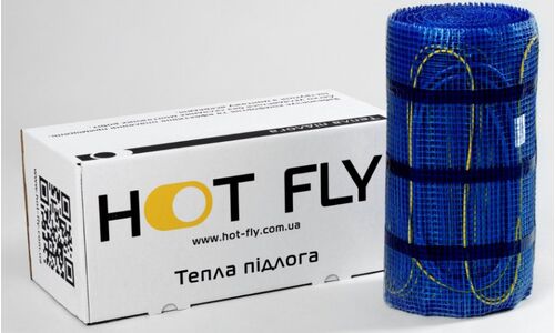 Нагрівальний мат 1.5 м кв 230 V AC Потужність 300 Вт в Чистову Стяжку, в клей під Плитку/Керамограніт/Камінь Hot Fly, Індія