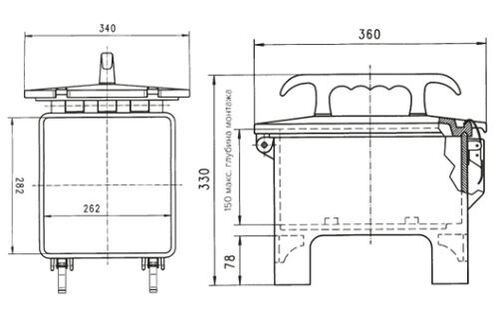 Переносной модуль-распределитель 63A IP44 с комбинацией розеток 7 шт + 4 шт автомата + 1 шт УЗО + кабель фото 1