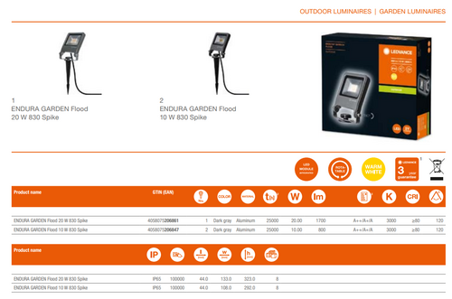 ENDURA Garden Flood Spike 4058075206847 LEDVANCE фото 2