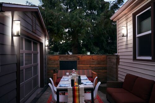 ENDURA Classic Tubular Wall E27 DG IP44 Фасадный светильник-Бра "Трубка" стекло/алюминий LEDVANCE фото 2