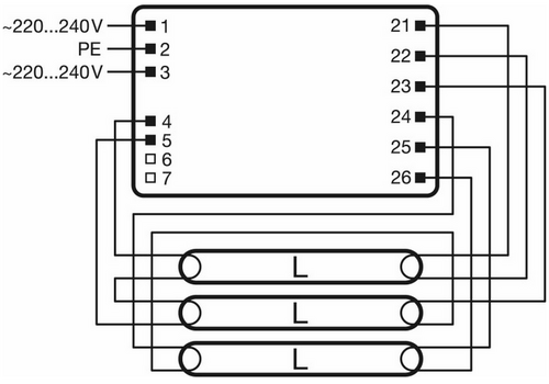 ЭПРА QT-FIT8 3X18,4X18/220-240 VS20  OSRAM фото 2