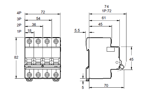 Авт. выключатель 10А 1-полюс х-ка С EASY9 фото 1