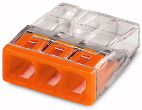 Клемма строительно-монтажная на 3 провода 0.5-2.5 мм2 /24А WAGO